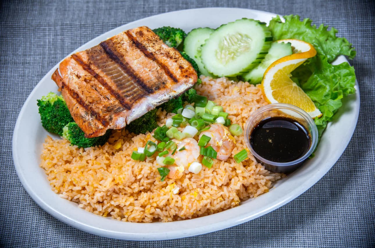 S-12 TERIYAKI SALMON DINNER